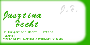 jusztina hecht business card